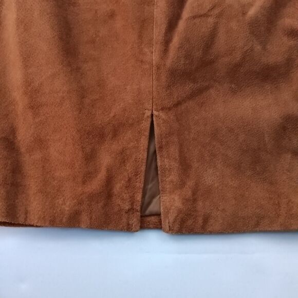 Vintage Pigskin Leather Straight Skirt-Size 9/10-Outerwear By Phoenix-Lined - Picture 6 of 8